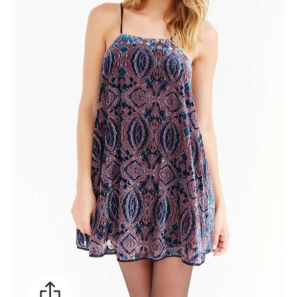 Ecote Burnout Velvet Mini Frock Dress NWT - Picture 8 of 8